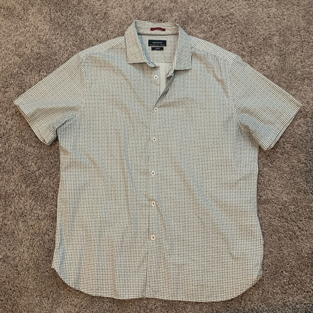 Men’s Denim & Flower Short Sleeve Shirt W&B
